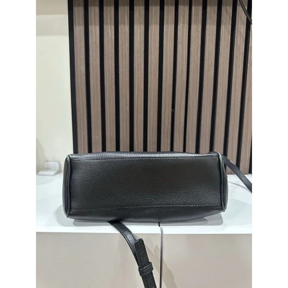 Kate Spade New York Black Pebbled Leather Satchel Crossbody Bag